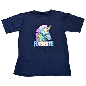 FORTNITE Loot Llama T-shirt Men’s L Blue Gamer Tee